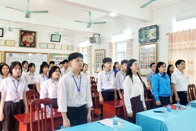 TRƯỜNG THCS GIAO CHÂU TỔ CHỨC LỄ KẾT NẠP ĐOÀN VIÊN CHO CÁC EM HỌC SINH LỚP 9 NĂM HỌC 2025-2026